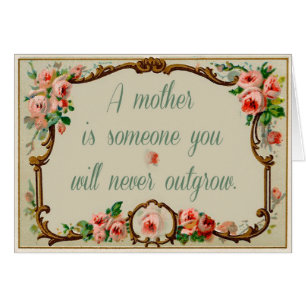 Carte vintage avec le sentiment de mère