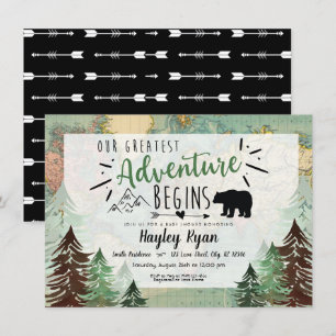 Carte vintage Baby Boy Notre Plus Grande Aventure