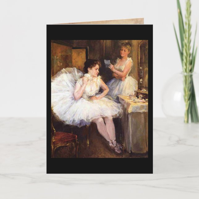 Carte Vintage Ballet Ballerina (Devant)