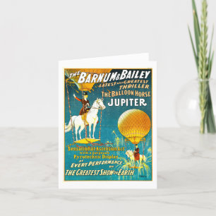 Carte vintage Barnum & Bailey Circus Ad Note Card