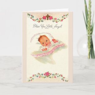 Carte Vintage - Bénissez-Vous Petit Ange,