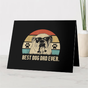 Carte Vintage Best English Bulldog DAD Ever Chemise Père