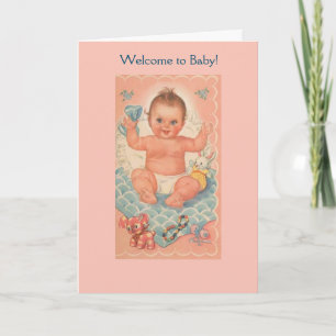 Carte Vintage - Bienvenue à Baby,