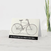Vintage Bike + Disappointment Birthday Card