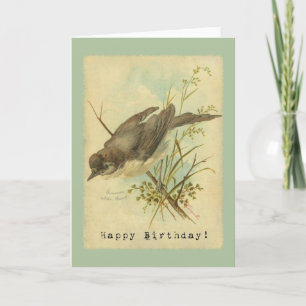 Carte Vintage Bird, Anniversaire