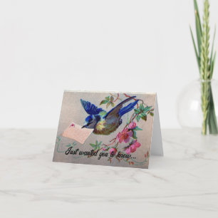 Carte vintage Bird Note