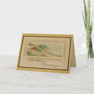Carte Vintage birthday greetings