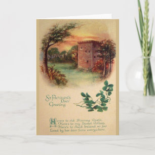 Carte Vintage Blarney Castle St. Patrick's Day Card