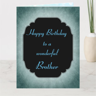 Carte Vintage bleu étoiles Anniversaire Frère
