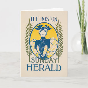 Carte Vintage Boston Sunday Herald