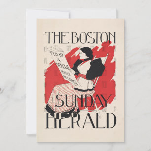 Carte Vintage Boston Sunday Herald Women's Edition