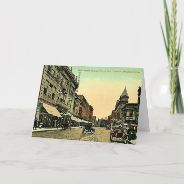 Carte Vintage Brockton, Massachusetts (Devant)