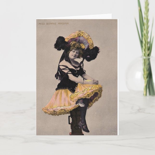 Carte *Vintage Can Can Dancer* (Devant)