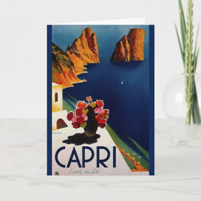 Carte Vintage Capri Italie Voyage (Devant)