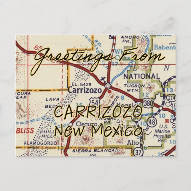 Carte Vintage Carrizozo NM (Devant)