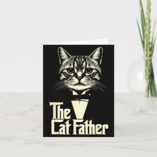 Carte Vintage chat père papa vie chat papa joyeuse fête 