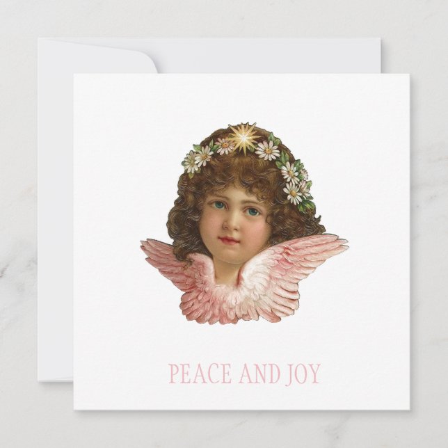CARTE vintage CHERUB NOËL (Devant)