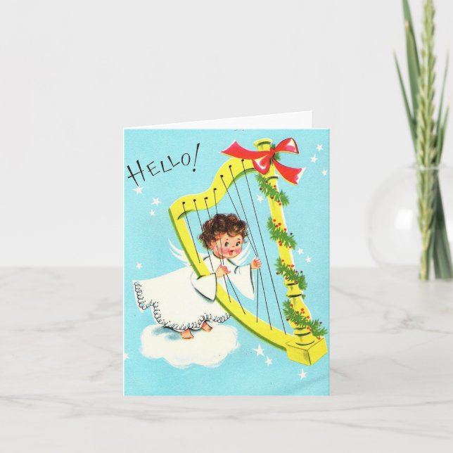 Carte Vintage Christmas Angel with (Devant)