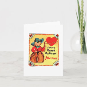 Carte Vintage Cowboy Valentine