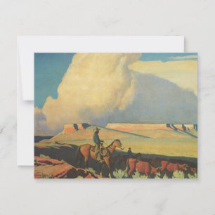 Carte Vintage Cowboys, Open Range par Maynard Dixon