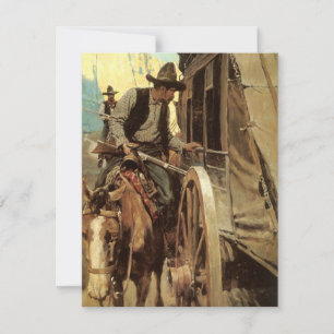 Carte Vintage Cowboys, The Admirable Outlaw par NC Wyeth