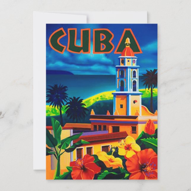 Carte Vintage Cuba (Devant)