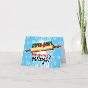 Carte Vintage cuisson à épingle à rouler Noël personnali