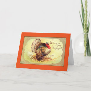 Carte vintage D'Action De Grâce Pour Les Parents