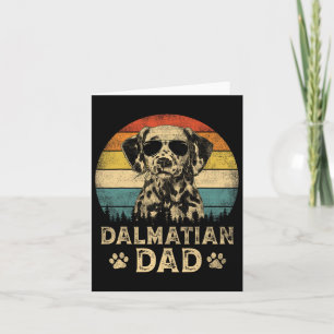 Carte Vintage Dalmatien père Amoureux de les chiens père