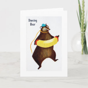 Carte vintage - Dancing Bear