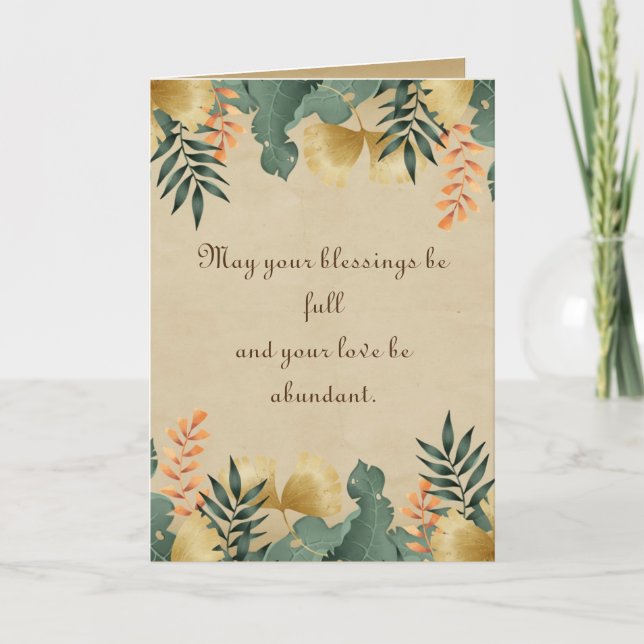 Carte Vintage d'automne de Thanksgiving (Devant)
