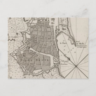 Carte vintage de Barcelone Espagne (1764)