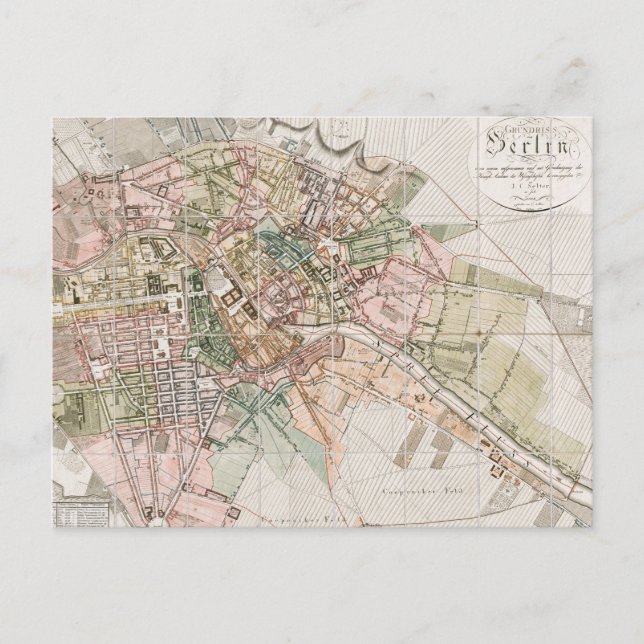 Carte vintage de Berlin (1811) (Devant)