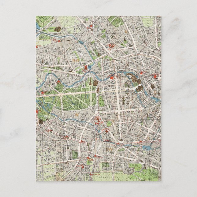 Carte vintage de Berlin Allemagne (1905) (Devant)