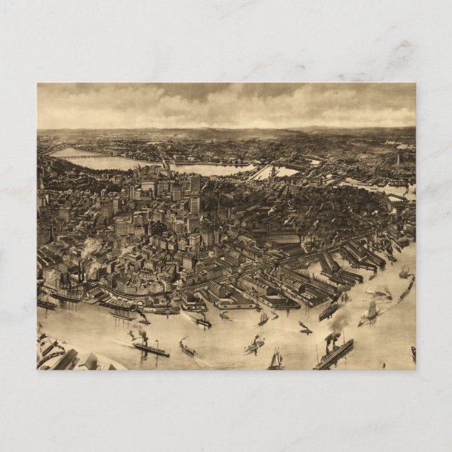 Carte vintage de Boston (1905) (2) (Devant)