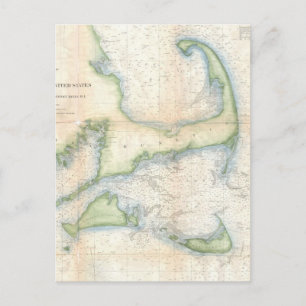 Carte vintage de Cape Cod (1857)