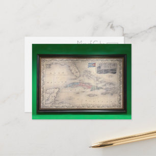 Carte Vintage de Cuba sur Carte Postale