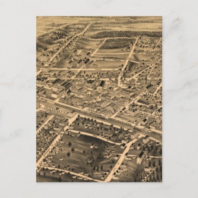 Carte vintage de Durham NC (1891) (Devant)