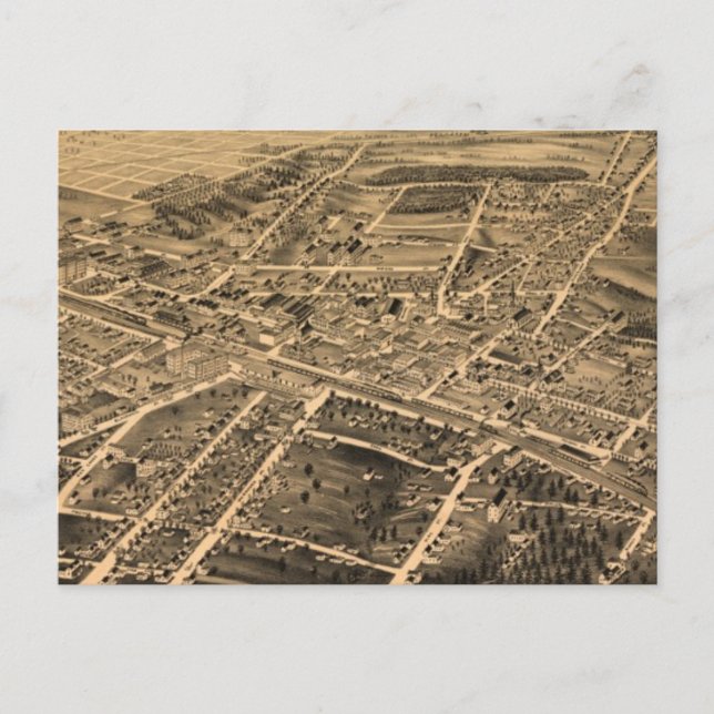 Carte vintage de Durham NC (1891) (Devant)