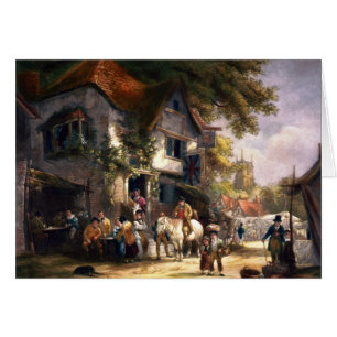 Carte vintage de festival de village de KRW