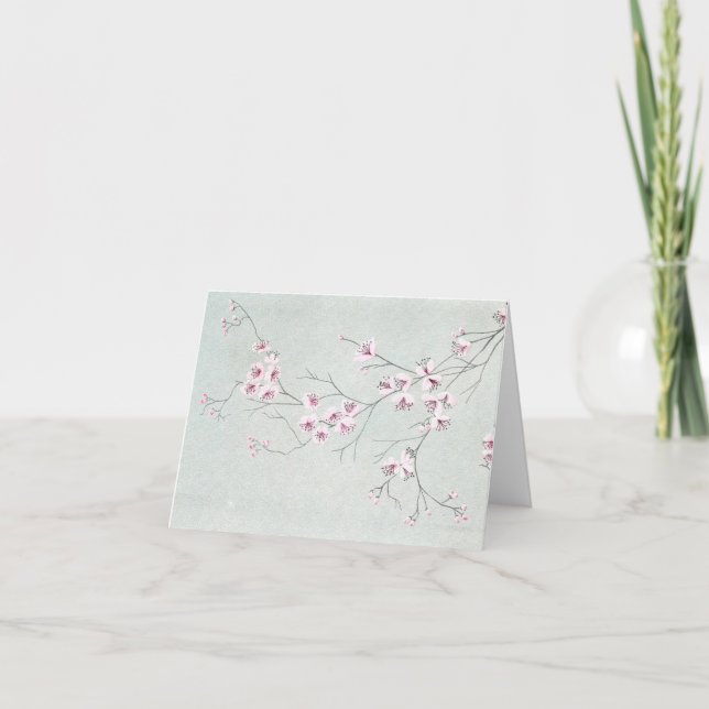 Carte vintage de fleurs de cerisier (Devant)
