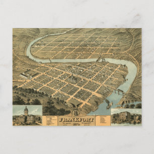 Carte vintage de Frankfort Kentucky