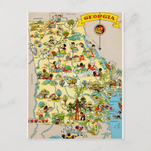 Carte Vintage de Géorgie