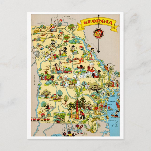 Carte Vintage de Géorgie (Devant)