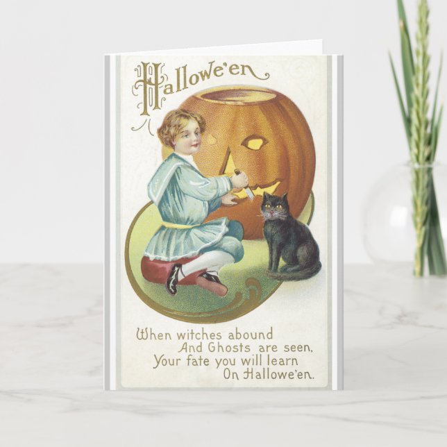 Carte vintage de Halloween (Devant)