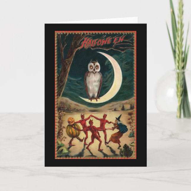 Carte vintage de Halloween (Devant)