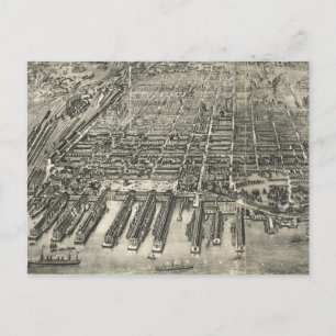 Carte vintage de Hoboken NJ (1904)