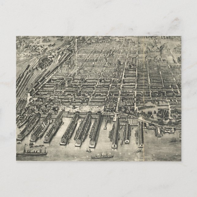Carte vintage de Hoboken NJ (1904) (Devant)
