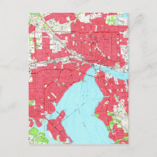 Carte vintage de Jacksonville Floride (1964) 2