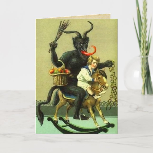 Carte vintage de Krampus (Devant)